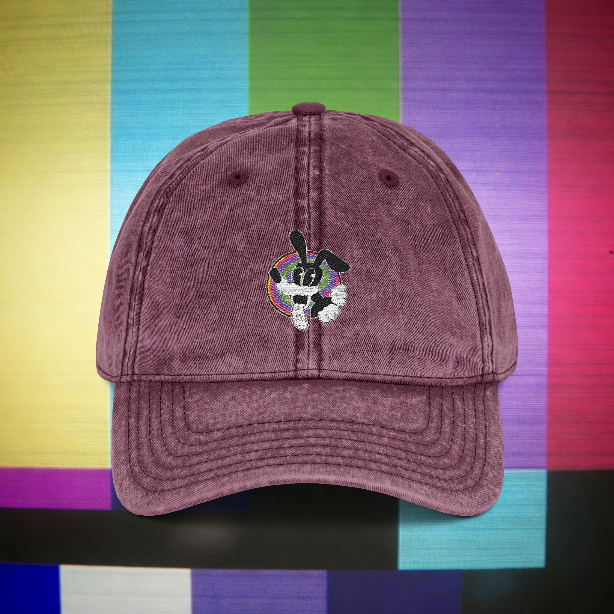 Woozy Dog- Vintage Embroidered Cap