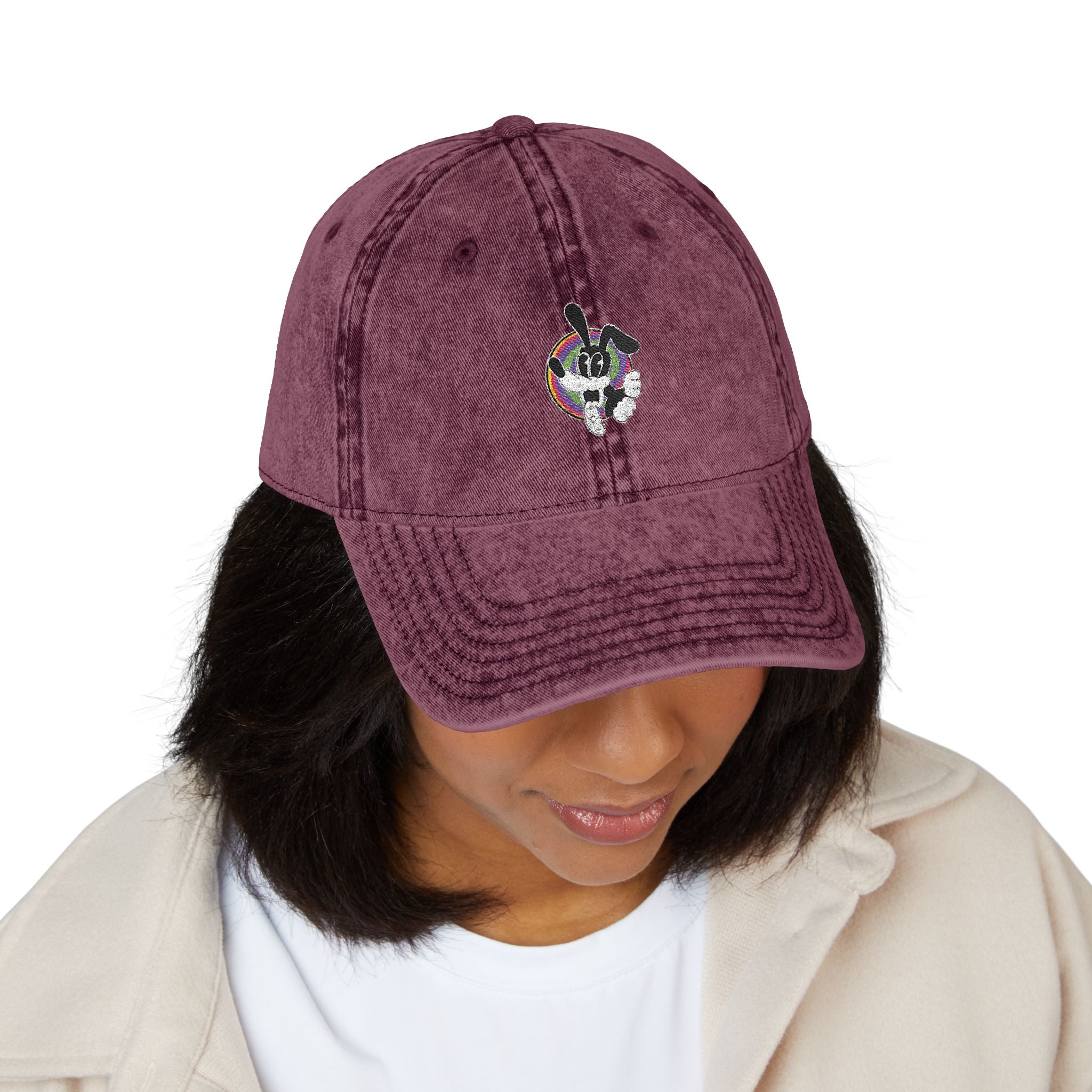 Woozy Dog- Vintage Embroidered Cap