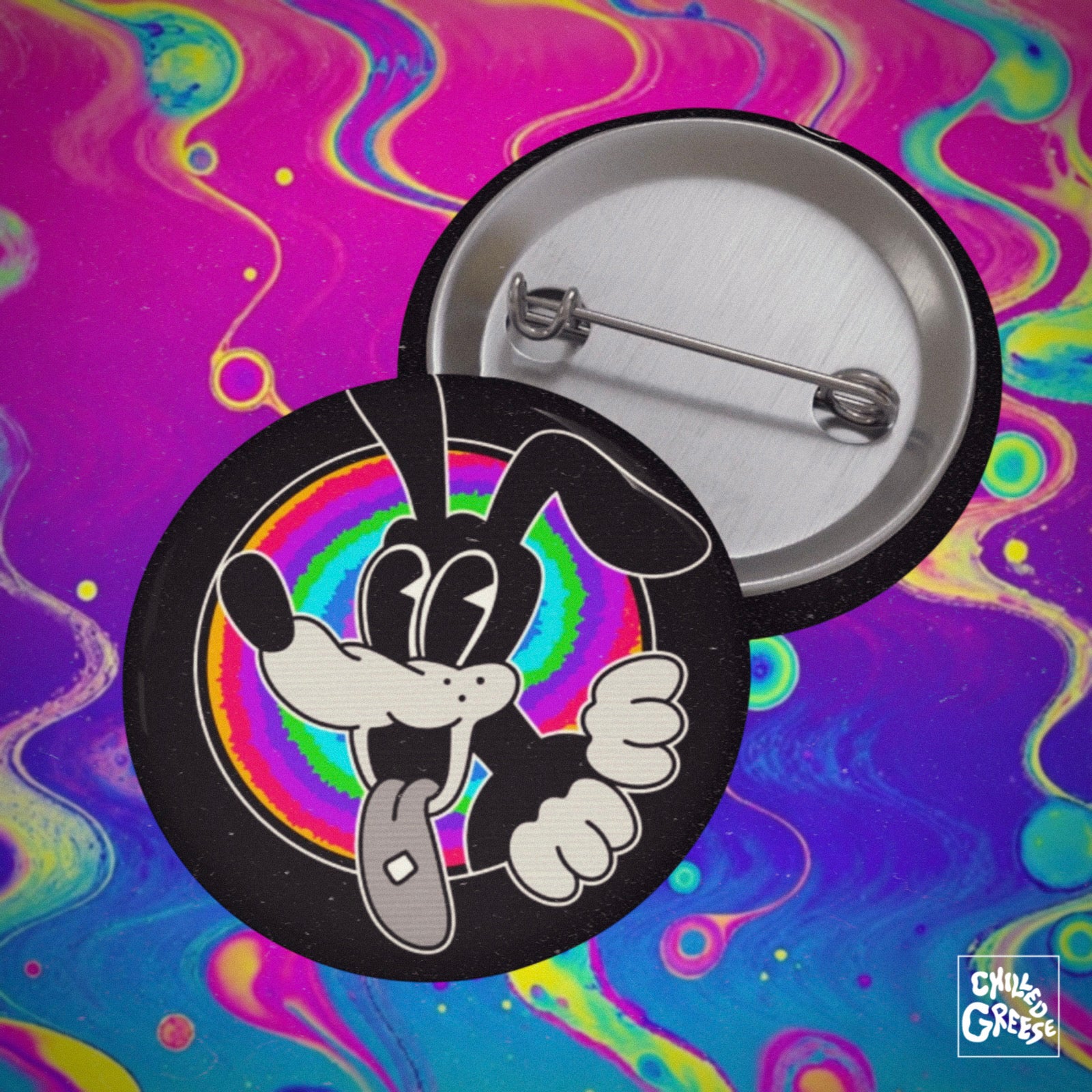 Woozy Dog Pin Buttons