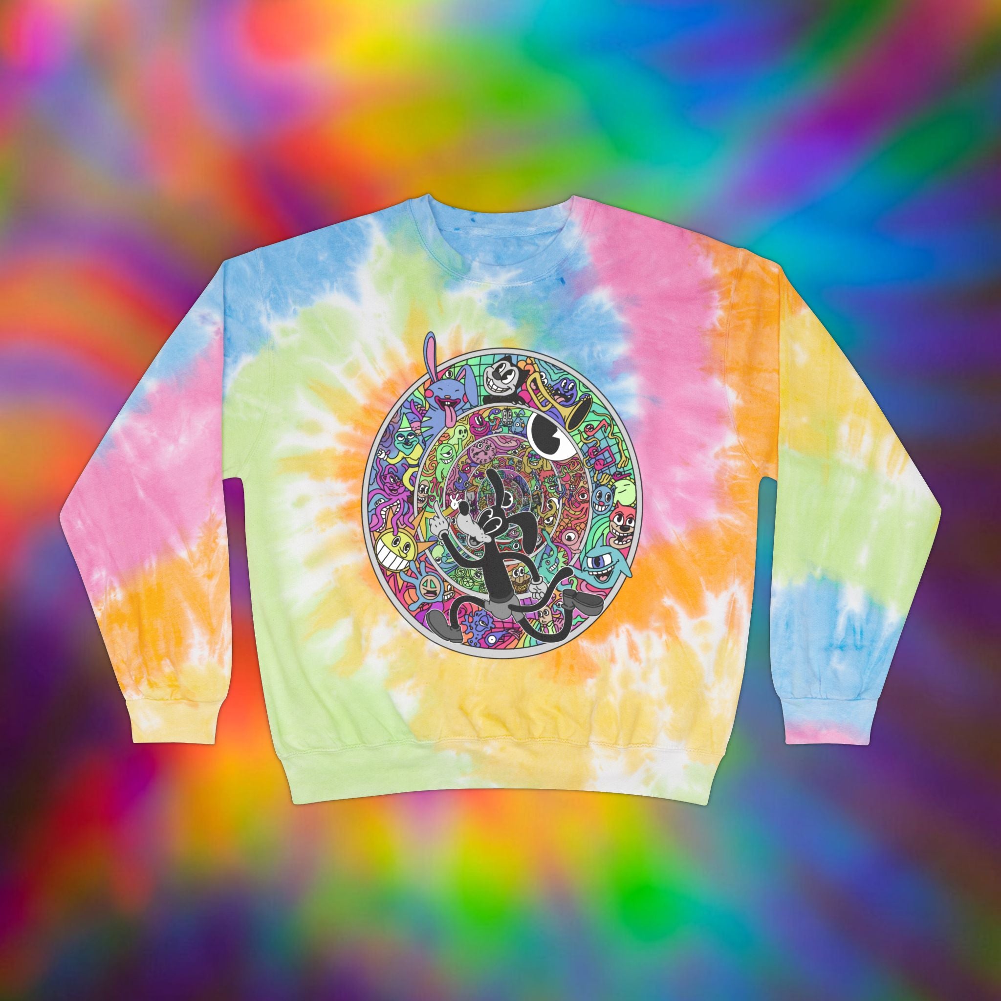 Woozy and Friends Tie-Dye Sweatshirt