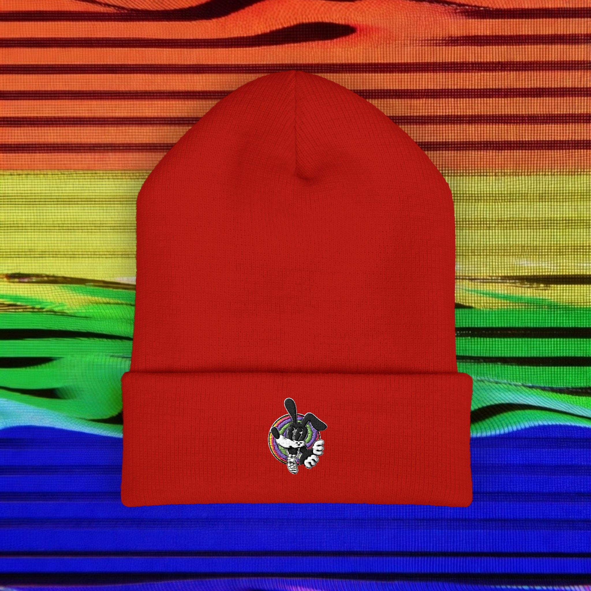 Woozy Dog Embroidered Beanie