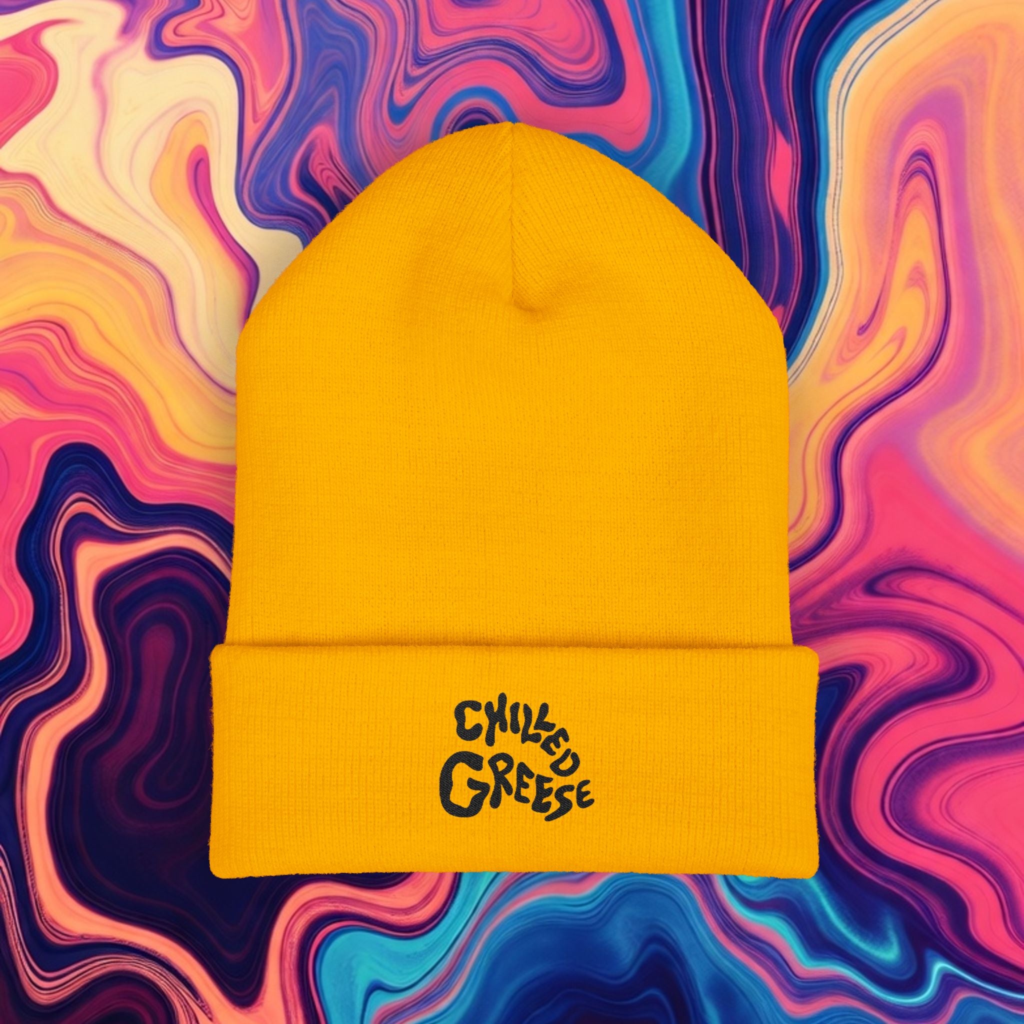 Chilled Greese Gold Embroidered Beanie