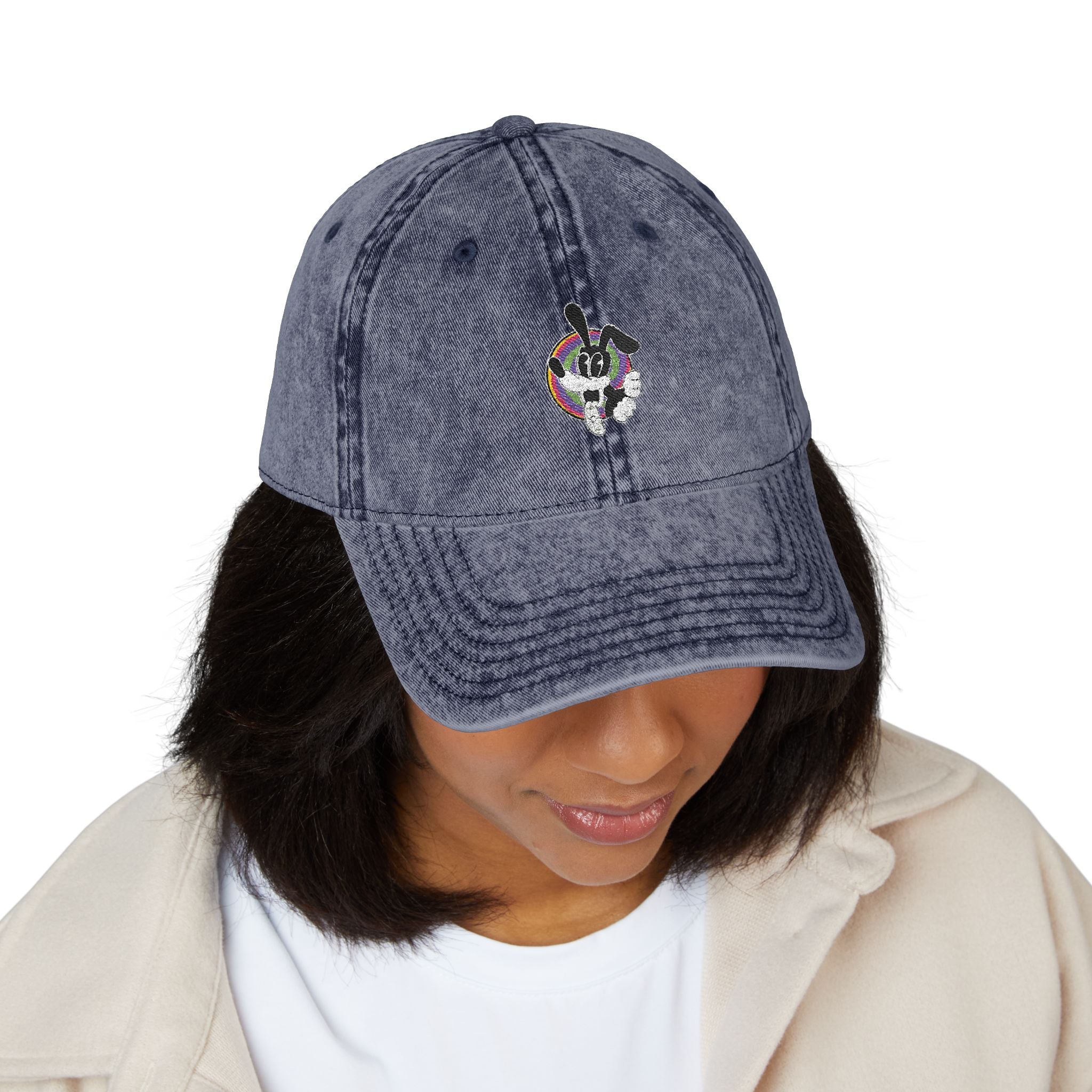 Woozy Dog- Vintage Embroidered Cap