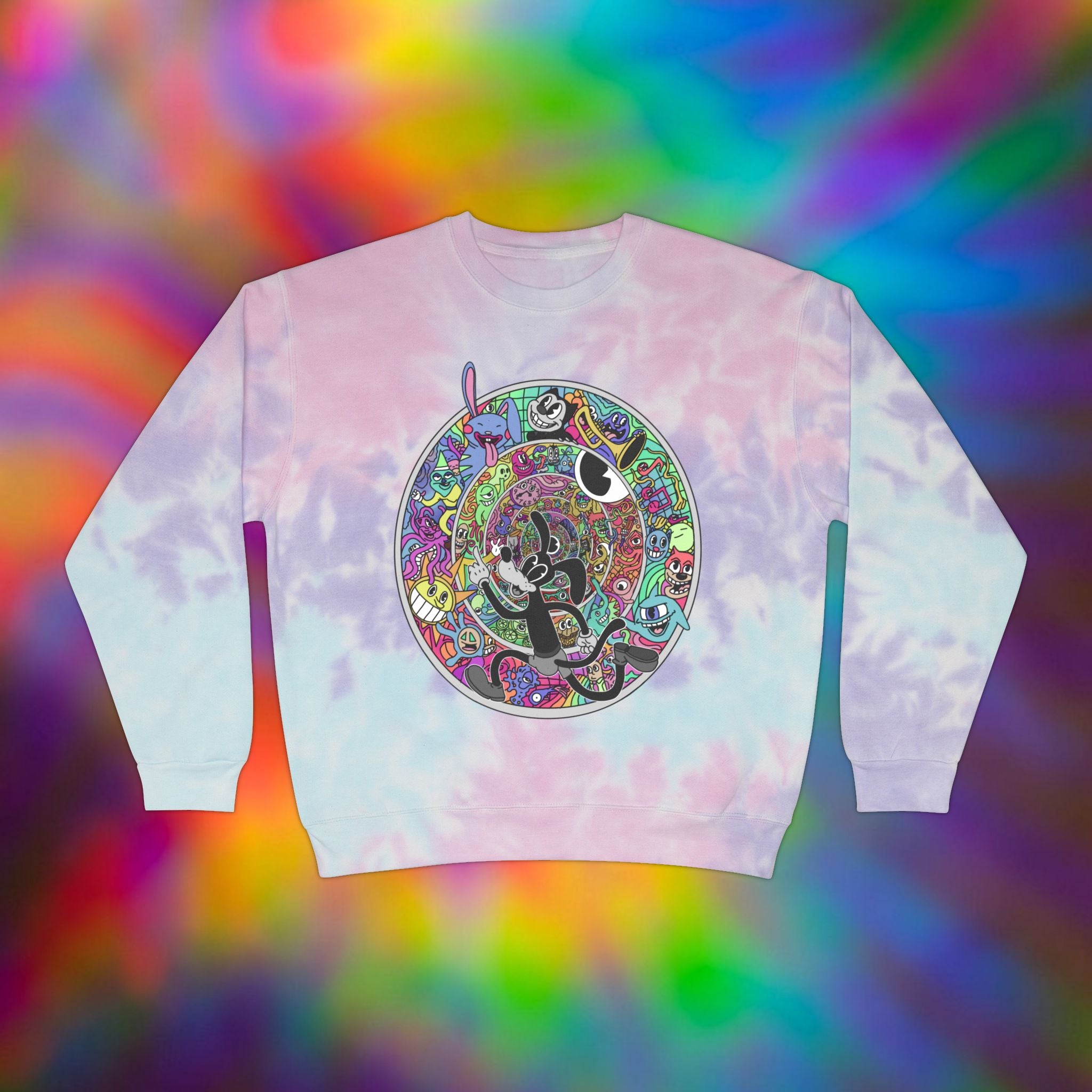Woozy and Friends Tie-Dye Sweatshirt